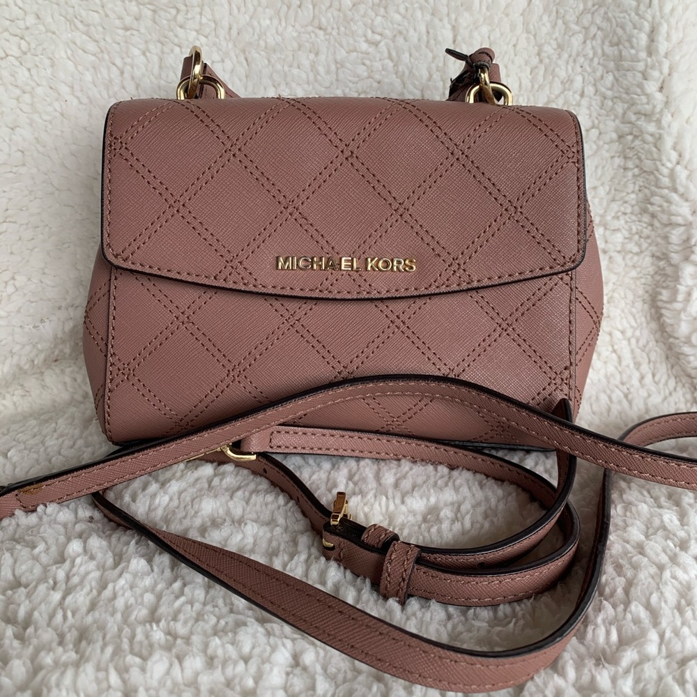 Michael Kors mini Ava dusty rose crossbody bag
